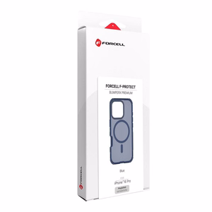 Case for iPhone 16 Pro Forcell F-Protect BumperX Premium compatible with MagSafe navy blue