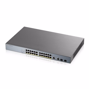 Zyxel GS1350-26HP-EU0101F tinklo komutatorius Valdomas L2 Gigabit Ethernet (10/100/1000) Maitinimas per Eternetą (PoE) Pilka