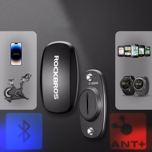 Rockbros HRM812 Bluetooth ANT+ širdies ritmo jutiklio diržas, IP67 – spalva: juoda