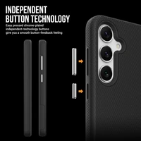 Dėklas Perfectionists Triangle Case Samsung S721 S24 FE juodas