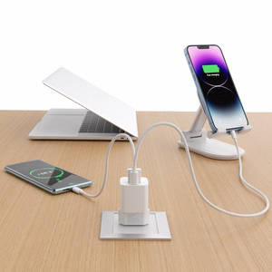 Wozinsky CMWCW 20W USB-C / USB-A sieninis įkroviklis - baltas