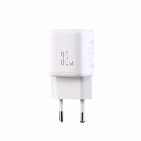 Joyroom JR-TG7 33W USB-A + USB-C sieninis įkroviklis su 30W USB-C - Lightning 1m laidu - baltas