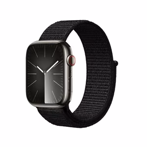 Crong Nylon Reflex Sport dirželis, skirtas Apple Watch 38 / 40 / 41 / 42 mm, juodas