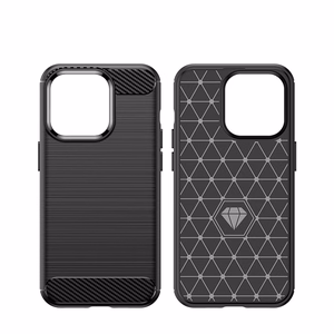 Karboninis dėklas iPhone 14 Pro Max - gelio nugaros dangtis, mėlynos spalvos