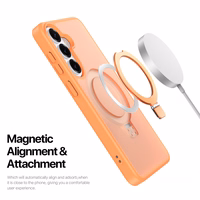 Dėklas Dux Ducis Yind Magnetic Stand Samsung S947 S26 Plus oranžinis