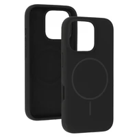 Magsafe Slim Silicone dėklas iPhone 16 Pro Max juodas