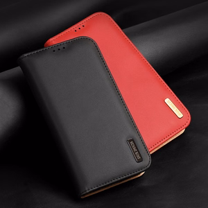 Dux Ducis Hivo odinis atverčiamas dėklas tikros odos piniginė kortelėms ir dokumentams iPhone 14 Pro ruda