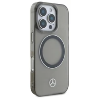 Mercedes Sidabrinis Žiedas Magnetinis iPhone 16 Pro Max Dėklas - Juodas