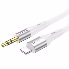 AUX laidas Jack 3,5 mm į Lightning Hoco 1 m UPA22 baltas