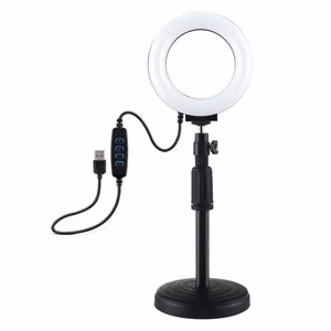 Žiedinė LED lempa Puluz su reguliuojamu pagrindu PU391