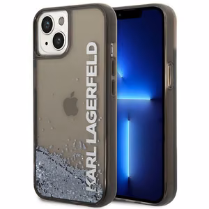 Karl Lagerfeld KLHCP14SLCKVK iPhone 14 6.1" чёрный/чёрный жёсткий чехол Liquid Glitter Elong