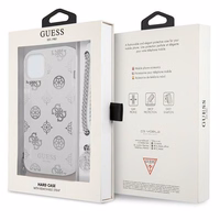 Guess GUHCP13SKPESI iPhone 13 mini 5.4" sidabrinis kietasis dėklas Peony Chain kolekcija