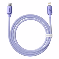 USB laidas Baseus "CAJY000205" violetinis "Type-C / Lightning" 200cm (iki 20W)