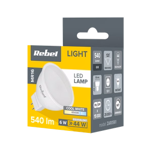 Rebel MR16 LED lemputė, 6 W, 6500 K, 12 V