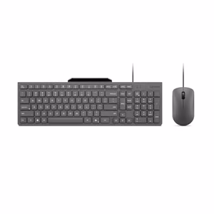 Lenovo 310 USB-A Wired Combo US English Keyboard and Mouse Set Wired Mouse included US English Luna Grey