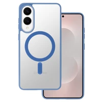 Akrilinis spalvotas Magsafe dėklas Samsung Galaxy S25 Edge šviesiai mėlynas