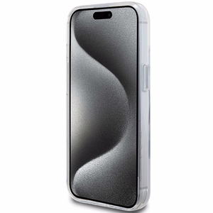 Karl Lagerfeld KLHMP15MHMRSCHH iPhone 15 Plus 6.7" baltas/baltas kietas dėklas su žiediniu stovu Choupette Head Magnetinis