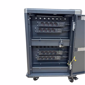 Ewent EW1703 nešiojamų įrenginių tvarkymo vežimėlis / spinta Nešiojamų įrenginių valdymo vežimėlis Juoda, Pilka