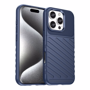 Thunder silikoninis dėklas telefonui iPhone 16 Pro - mėlynas