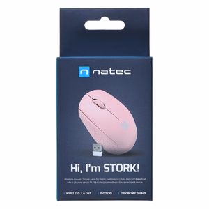 NATEC STORK pelė namų RF belaidė + USB Type-A optinė 1600 DPI