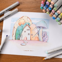 Dvipusiai markeriai - flomasteriai ARRTX Oros, 40 spalvų, pastelinių atspalvių