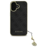 Guess 4G Charms Kolekcijos dėklas iPhone 16 - juodas