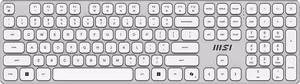 Беспроводной комплект клавиатуры и мыши MSI Forge K210 Wireless Combo (FORGE_K210_W_COMBO_WHITE) – беспроводной, белый