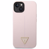 Guess GUHCP14MSLTGU iPhone 14 Plus 6,7 violetinis / violetinis kietasis dėklas Silicone Triangle Logo