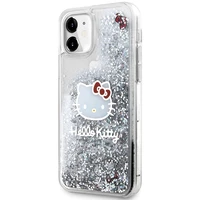 Hello Kitty skystas blizgučių žavesio katės galvos dėklas telefonui iPhone 11 / Xr - sidabrinis