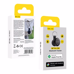 Blavec BTG-02 Bluetooth tracker with keyring for Apple and Android (BTBTG02-B), black