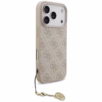 Guess 4G Charms Collection MagSafe dėklas telefonui iPhone 17 Pro - rožinis
