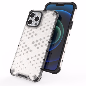 Honeycomb Case броневой чехол с TPU бампером для iPhone 13 Pro Max чёрный
