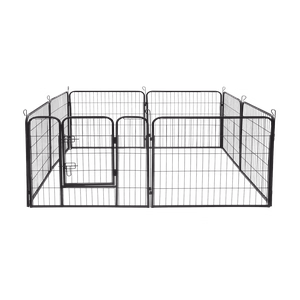 REBEL ANIMALS modular steel dog playpen, size S, 8 panels, 80 × 60 cm