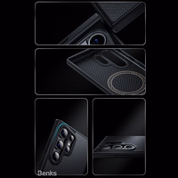 Benks Montage Magnetinis Armor Pro Kevlar Dėklas Metalinis Rėmas 600D+1500D (MA41) Samsung Galaxy S24 Plus juodas