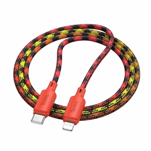 Kabelis (m) USB-C į Lightning Hoco PD 27W 1 m X116 - gradientinis raudonas