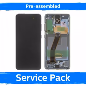 LCD ekranas suderinamas su Samsung G980 (G981) S20 su rėmeliu / Cosmic Gray / (Iš anksto surinktas Service Pack)