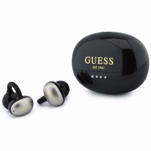Belaidės ausinės OWS Guess Metalic Finish Electropated Parts Classic Logo, juodos