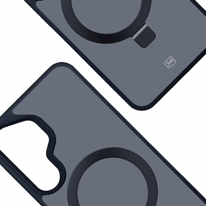 3mk dūminis magnetinis dėklas telefonui su stovu Samsung Galaxy S25 - juodas