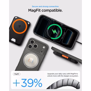 Spigen Rugged Armor MagSafe dėklas, skirtas iPhone 17 Pro Max / 18 Pro Max, pilkas