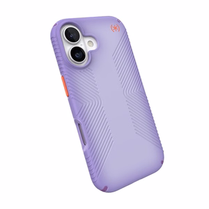 Speck Presidio Lux Grip MagSafe dėklas, skirtas iPhone 17, „Purple Fade / Magic Purple / New Poppy“ spalvos