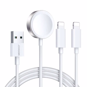 Joyroom S-IW007 3-in-1 magnetinis įkrovimo kabelis USB-A - Lightning 1.2m - baltas