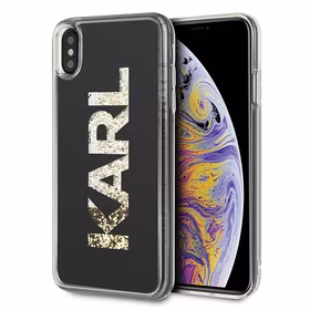 Karl Lagerfeld KLHCI65KAGBK iPhone Xs Max juodas Karl logo Glitter