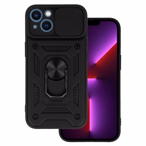 Slide Camera Armor dėklas telefonui Iphone 13 juodas