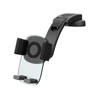 Car holder for mobile phone with windshield and dashboard mount BLUE STAR Long Neck Crystal black