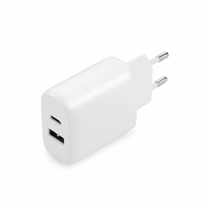 Įkroviklis 1 x USB Quick Charge 3.0, 1 x USB-C PD PPS 25W baltas