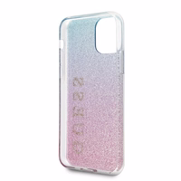 Guess GUHCN65PCUGLPBL iPhone 11 Pro Max - rožinis / mėlynas gradient Glitter