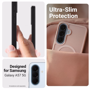 Crong Hybrid Matte Magnetic MagSafe dėklas, skirtas Samsung Galaxy A57, rožinis