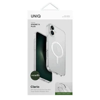 Uniq Clario dėklas telefonui iPhone 16 Plus 6.7" Magclick įkrovimas skaidrus