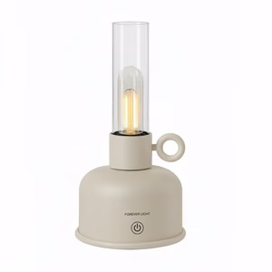 Forever Light Vintage Petroleum LED lempa FLR-05 šviesiai smėlinė