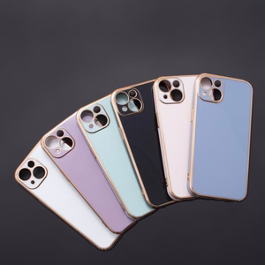 Apšvietimo spalvos dėklas Xiaomi Redmi Note 11 auksinis rėmas gelinis dėklas mėlynas